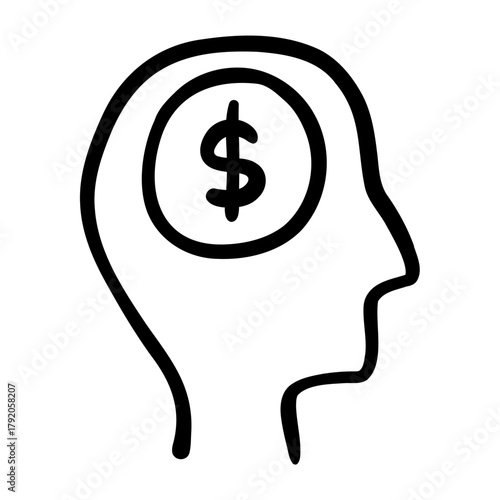 Finance hand drawn icon