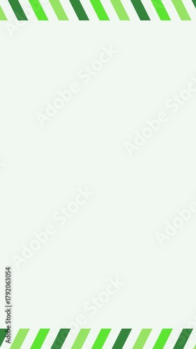 Seamless loop video of Horizontally scrolling stripes placed top and bottom (green) [vertical video]