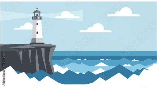lighthouse on the sea