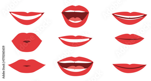 cartoon cute talking mouths lips for cartoon character