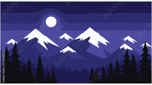 mountain landscape vector