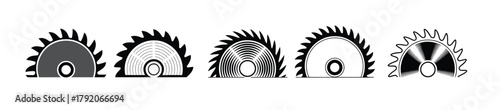 collection of six different circular saw blade designs