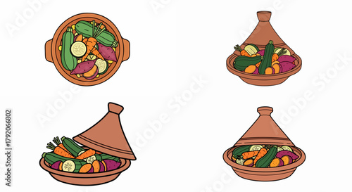 Moroccan tagine with vegetables and spices