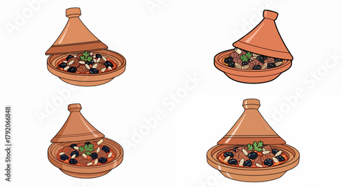 Moroccan tagine dish with lid
