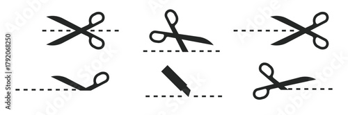 cut here icon vector