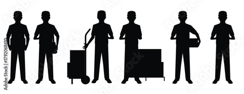 Delivery Man Figure Vector.
