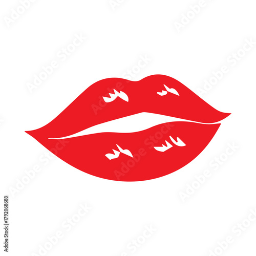 Red lips graphic