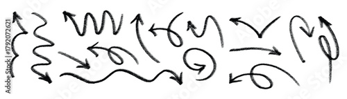 doodle emphasis arrow icon design quirky twist zigzag line 