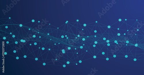 dots and lines connection for abstract futuristic network on