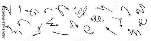 doodle emphasis arrow icon design quirky twist zigzag line