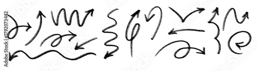 doodle emphasis arrow icon design quirky twist zigzag line