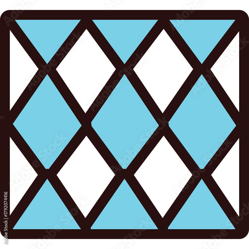Geometric Pattern With Blue And White Diamonds On A Transparent Background