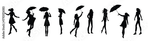 female silhouettes vector eps 