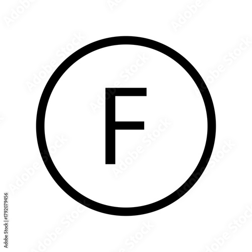 Circle with the letter F. This symbol is a circle with a capital letter F inside. Dry clean only. Clean with hydrocarbon solvents only. Information on the garment label.