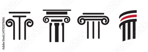 Column icon Template vector illustration design