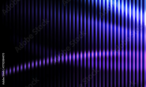 Dynamic abstract background with glowing purple and blue vertical lines, modern technology concept