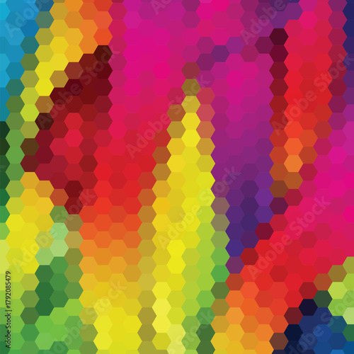 color Honeycomb Abstract Background, Geometric Pattern. eps 10