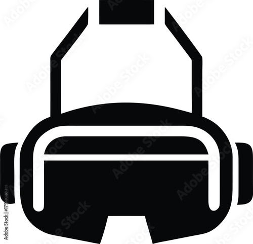 Virtual reality headset icon representing immersive technology and future gaming