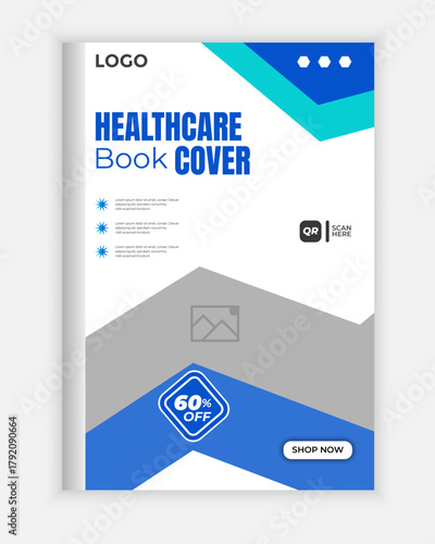 Social media healthcare book cover post design tamplate