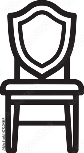 Isolated Timeless Timber Elegance black vector icon set, wooden furniture icons, craftsmanship design elegant style design, solid black outline filled minimal thin stroke, home decor interior symbols