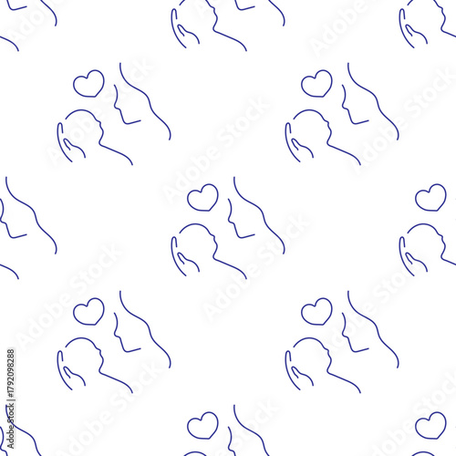 mother's day seamless pattern isolated on transparent background.