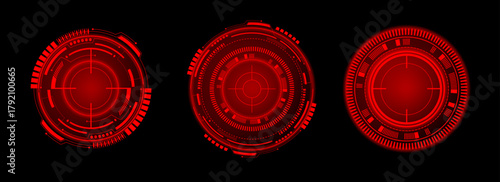 Radiant red crosshairs for immersive virtual gameplay