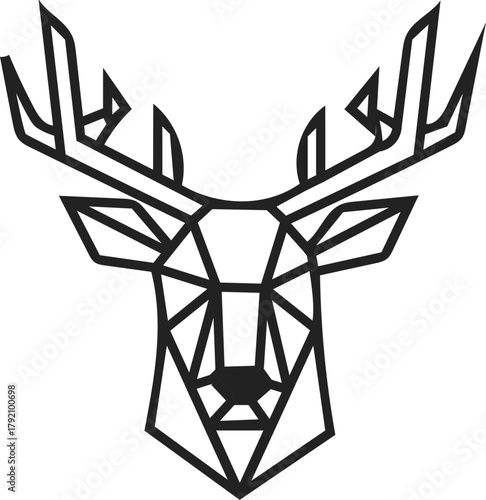 Geometric deer head