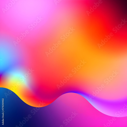Colorful Gradient Background with Grainy Noise Texture. Modern and Futuristic Design with Smooth Fluid Shapes, Ideal for Posters with a Unique Visual Appeal.