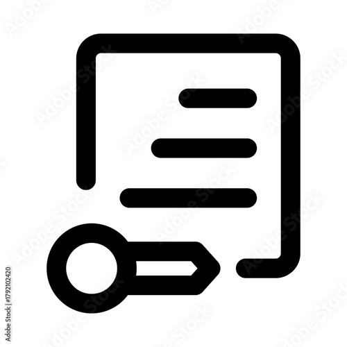 Password Account Professional Line Icon. Modern vector illustration representing secure login, user authentication, and account protection.