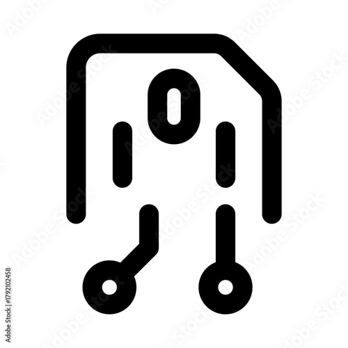 File Link Professional Line Icon. Modern vector illustration representing file sharing, document linking, and online data connection.