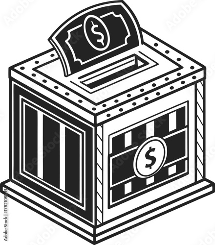 illustration of a safe