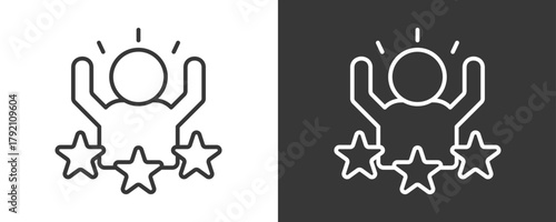 Confidence Icon Set Vector Collection Isolated In Black And White