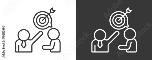 Purpose Icon Set Vector Collection Isolated In Black And White