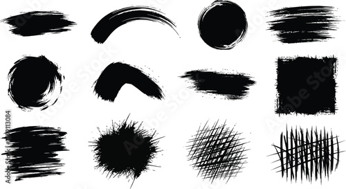 Full pack grunge textures of different types - spray graffiti, stencil lines, brush strokes, ink splashes, paint splatter. Grunge textures, great elaboration, high detail.