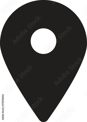 Black location pin icon