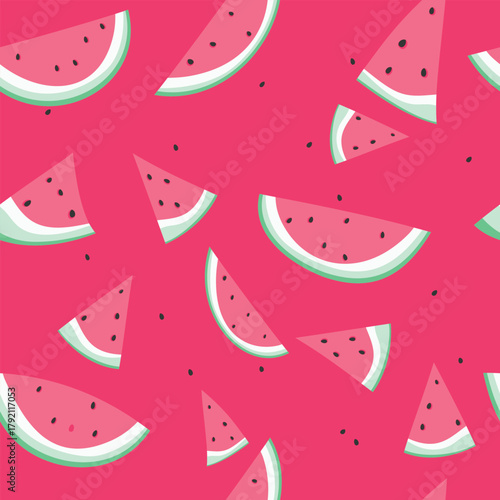 seamless background with watermelon