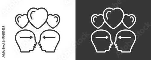 Empathy Icon Set Vector Collection Isolated In Black And White