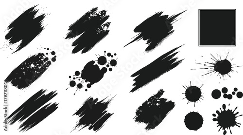 Hand drawn underline set. Black marker brush strokes, lines for emphasis. Scribble sketch, doodle highlight collection. Vector graphic design element for text. Isolated.