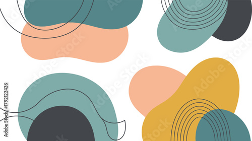 Memphis blob forms, isolated variety of colored liquid shapes with splashes design. Vector flat cartoon, typography or banners templates, abstract background for text, copy space on icons set