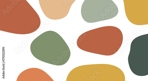 Memphis blob forms, isolated variety of colored liquid shapes with splashes design. Vector flat cartoon, typography or banners templates, abstract background for text, copy space on icons set