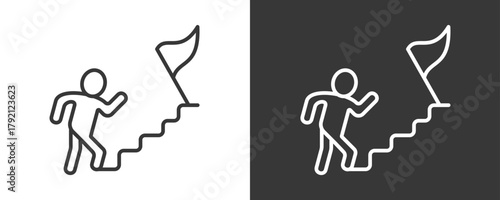 Ambition Icon Set Vector Collection Isolated In Black And White