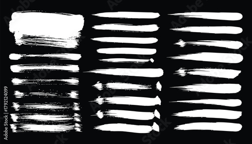 Hand drawn underline set. Black marker brush strokes, lines for emphasis. Scribble sketch, doodle highlight collection. Vector graphic design element for text. Isolated.