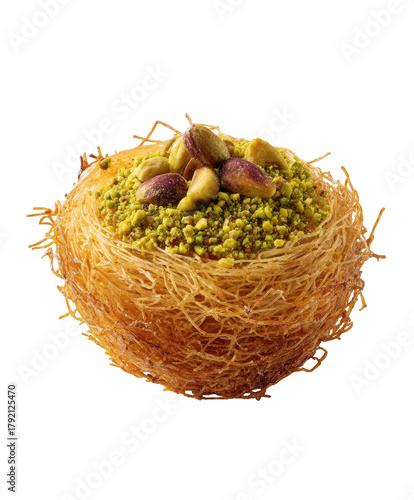 Wallpaper Mural Bird's nest pastry filled with green topping and nut halves Torontodigital.ca