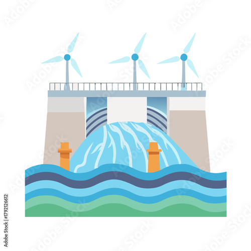 Renewable Hydro Power Icon