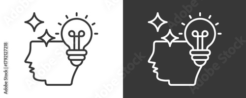Inspiration Icon Set Vector Collection Isolated In Black And White