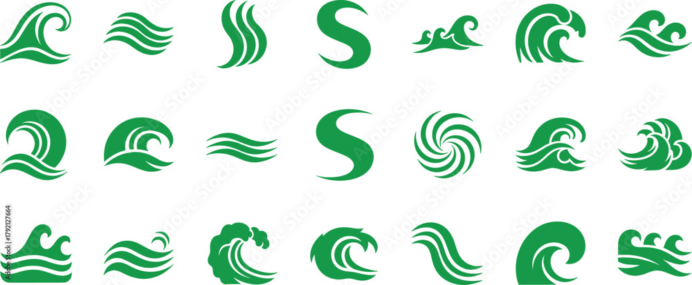 Fototapeta premium Collection of colorful directional arrows and circular shapes isolated on a