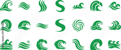 Collection of colorful directional arrows and circular shapes isolated on a