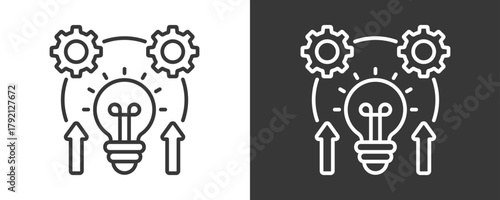 Evolve Icon Set Vector Collection Isolated In Black And White