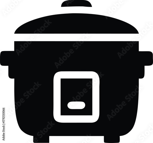 Modern rice cooker electric kitchen appliance home cooking pot simple icon
