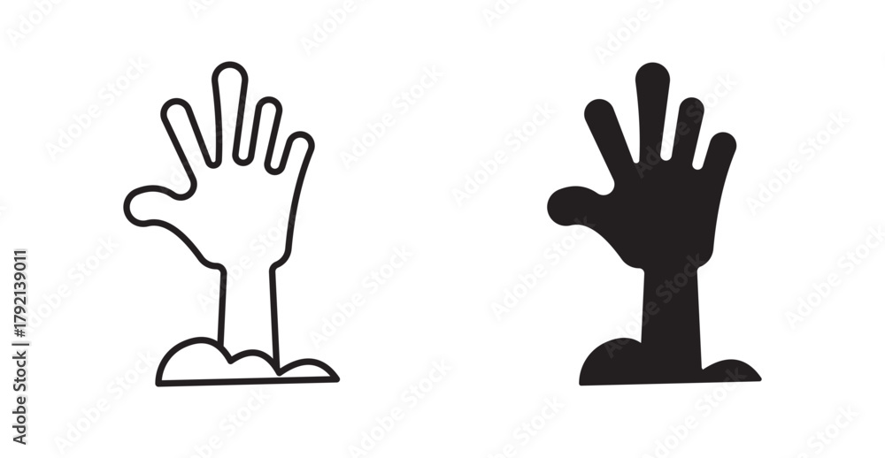 Obraz premium Zombie hand icon